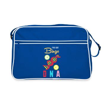 Bingo - Retro Tasche - Blau/Weiß - Vorne