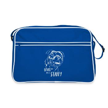 STAFFORDSHIRE BULL TERRIER Staffy Wilsigns - Retro Bag - blue/white - Front