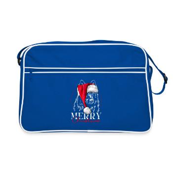 Santa GROENENDAEL Joyeux Noël Chiens Wilsigns - Sac Retro - bleu/blanc - Devant