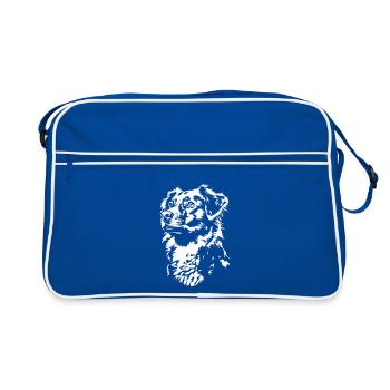Nouvelle-Écosse Duck Tolling Retriever Portrait Chiens - Sac Retro - bleu/blanc - Devant