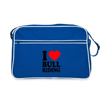 I love bull riding - Sac Retro - bleu/blanc - Devant