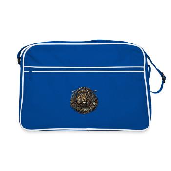 Steampunk Lion: Forge Your Legacy - Retro Bag - blue/white - Front