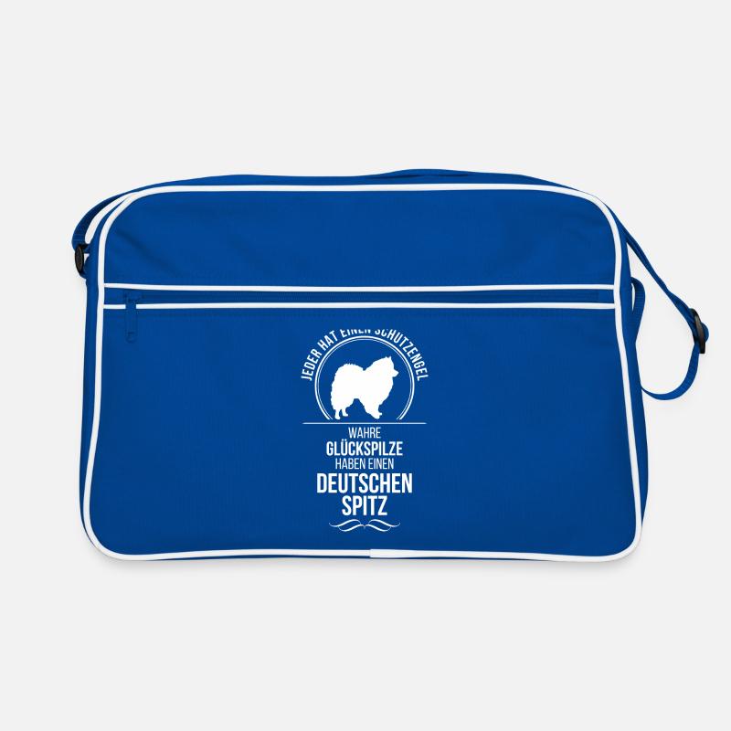 DEUTSCHER SPITZ Schutzengel Hunde Spruch Wilsigns Retro Tasche