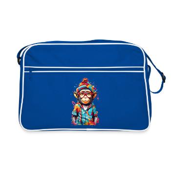 Cool monkey - Retro Bag - blue/white - Front