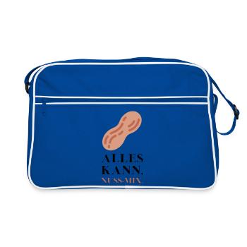 Alles kann Nuss Mix - Retro Tasche - Blau/Weiß - Vorne