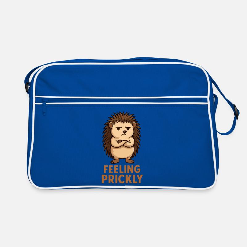Prickly hedgehog with arrogance face Retro Bag