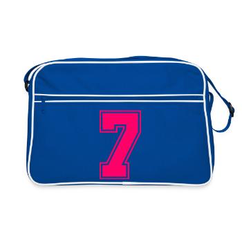7 - Retro Tasche - Blau/Weiß - Vorne