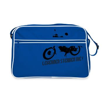 Simson S51 Enduro Legende - Retro Tasche - Blau/Weiß - Vorne