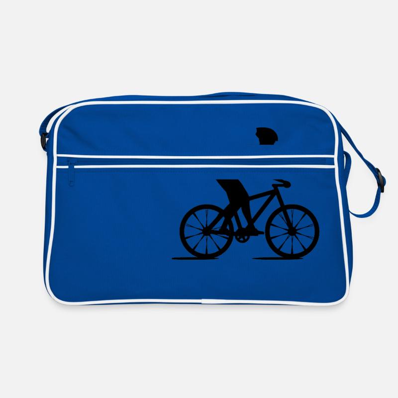 Fahrrad Rennrad Geschenkidee - Retro Tasche - Blau/Weiß
