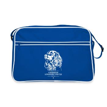 Allemand Pointer à poil long maman chien chien Wilsigns - Sac Retro - bleu/blanc - Devant