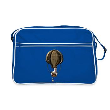 Steampunk, montgolfière - Sac Retro - bleu/blanc - Devant