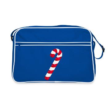 Canne de bonbon pour la saison de Noël sucrée - Sac Retro - bleu/blanc - Devant