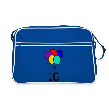 10. 10 YEARS. 10th ANNIVERSARY. 10 YEAR ANNIVERSARY. - Retro Bag - blue/white - Front