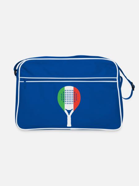 Padel-Italia - Retro Bag - blue/white - Front