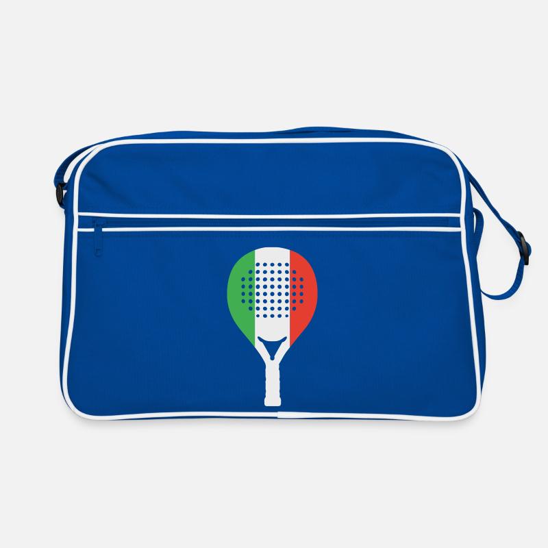 Padel-Italia - Retro Tasche - Blau/Weiß