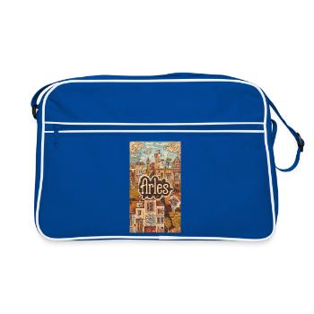 Arles Townscape Dreamscape - Retro Bag - blue/white - Front