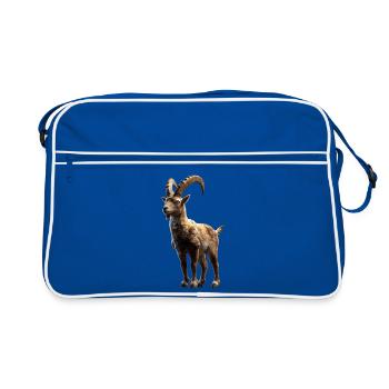 Chèvre Capricorne Bouquetin alpin Chèvres capricornes - Sac Retro - bleu/blanc - Devant