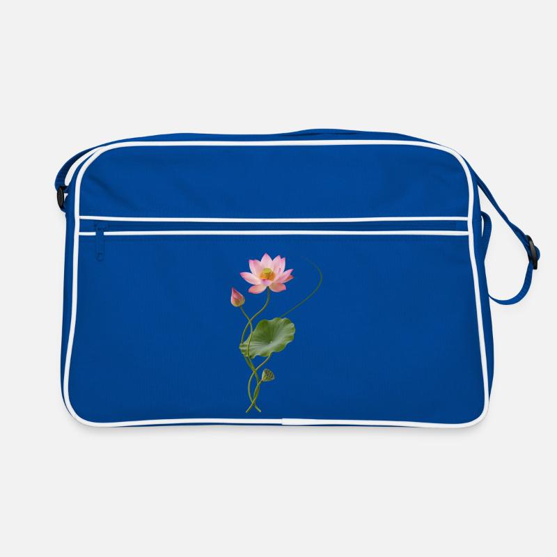 Lotus courbé dans le style zen Sac Retro