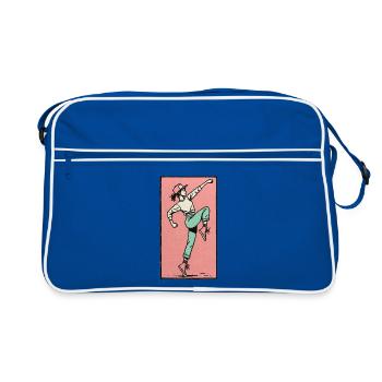 Female dancer #13 - Retro Bag - blue/white - Front