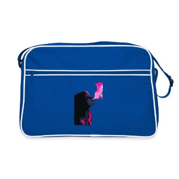 Neon Dino Smoke – Ambiances Pop Art T-Rex - Sac Retro - bleu/blanc - Devant