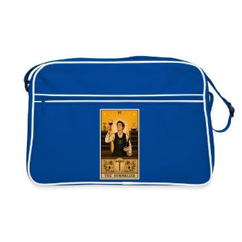 Sommelier | Tarot dégustation de vin - Sac Retro - bleu/blanc - Devant