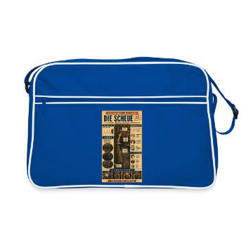 Die Scheue – Nicht weg, nur gut versteckt - Retro Tasche - Blau/Weiß - Vorne
