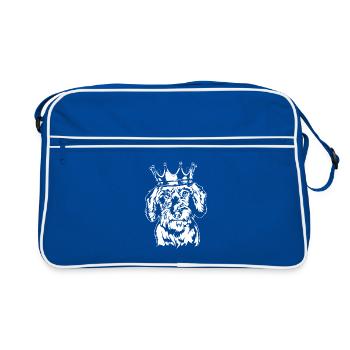 teckel à poil dur Teckel Krone Chiens Chien Wilsigns - Sac Retro - bleu/blanc - Devant