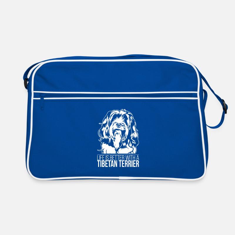 Tibetan Terrier life is better Hunde Wilsigns Retro Tasche
