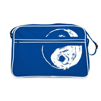 YIN and YANG frayed cool looks - Retro Bag - blue/white - Front