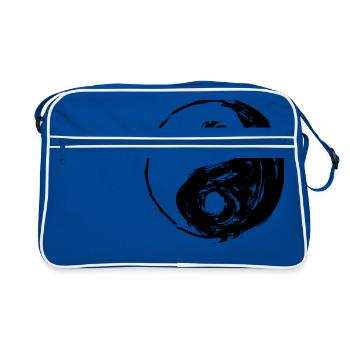YIN and YANG frayed cool looks - Retro Bag - blue/white - Front