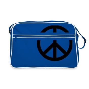la paix mondiale sur la paix mondiale de la terre sur la terre love145 - Sac Retro - bleu/blanc - Devant
