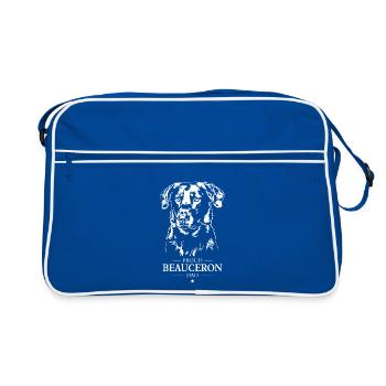 Beauceron Dad Dog Berger de Beauce Dogs Wilsigns - Retro Bag - blue/white - Front