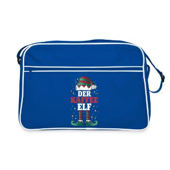 Noël L’Elfe du Café - Sac Retro - bleu/blanc - Devant