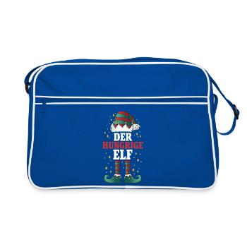 Noël L’Elfe affamé - Sac Retro - bleu/blanc - Devant