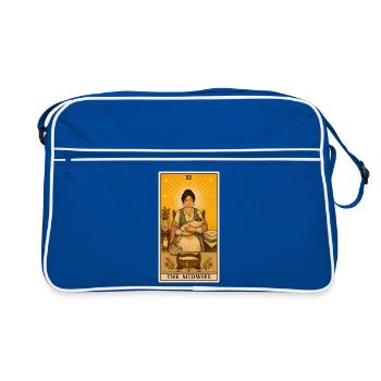 Sage-femme | Tarot Naissance Bébé - Sac Retro - bleu/blanc - Devant