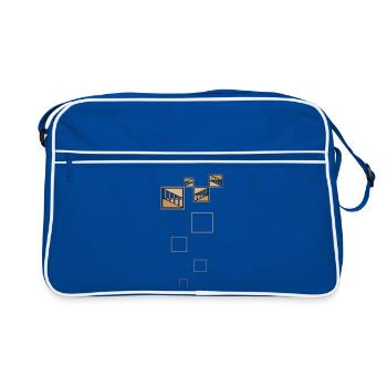 Golden Shapes - Retro Bag - blue/white - Front