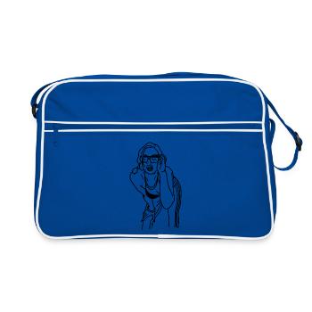 GIRL - Retro Bag - blue/white - Front