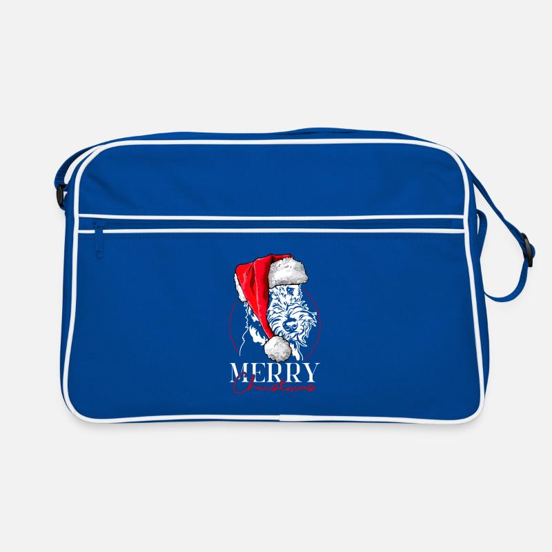 Père Noël Airedale Terrier joyeux Noël Wilsigns Sac Retro