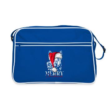 Santa MUDI Joyeux Noël Chiens Wilsigns - Sac Retro - bleu/blanc - Devant