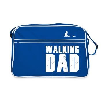 The Walking Dad - Retro Tasche - Blau/Weiß - Vorne