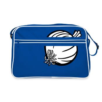 onions halloween vegetables vegetables37 - Retro Bag - blue/white - Front