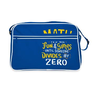 Maths It's all fun and games until so divides zero - Retro Bag - blue/white - Front