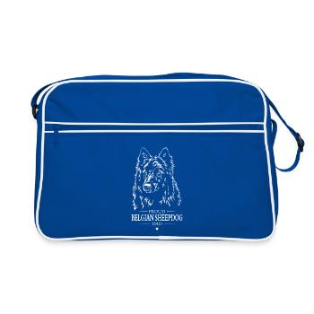 Chien de berger belge Papa chien Wilsigns - Sac Retro - bleu/blanc - Devant