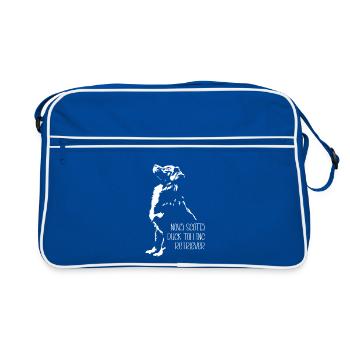 Nouvelle-Écosse Duck Tolling Retriever Silhouette Chien - Sac Retro - bleu/blanc - Devant