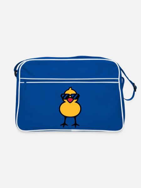 cool chick (rd) - Retro Bag - blue/white