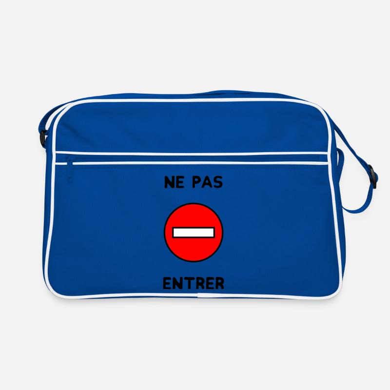 INTERDIT. PANNEAU. NE PAS ENTRER. DANGER. HUMOUR. Sac Retro