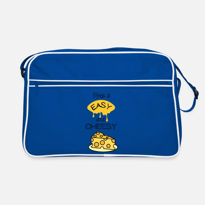 Easy Käse Meme - Retro Tasche - Blau/Weiß