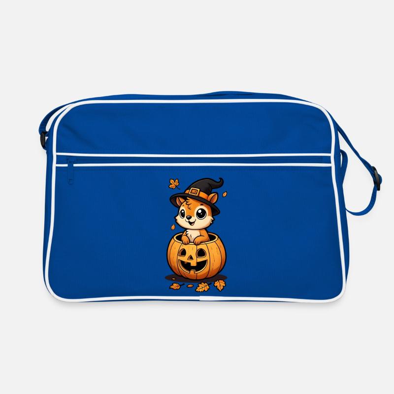Écureuil mignon d’Halloween : un plaisir effrayant et doux Sac Retro