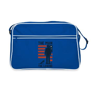 The Man – The Legend - Retro Bag - blue/white - Front