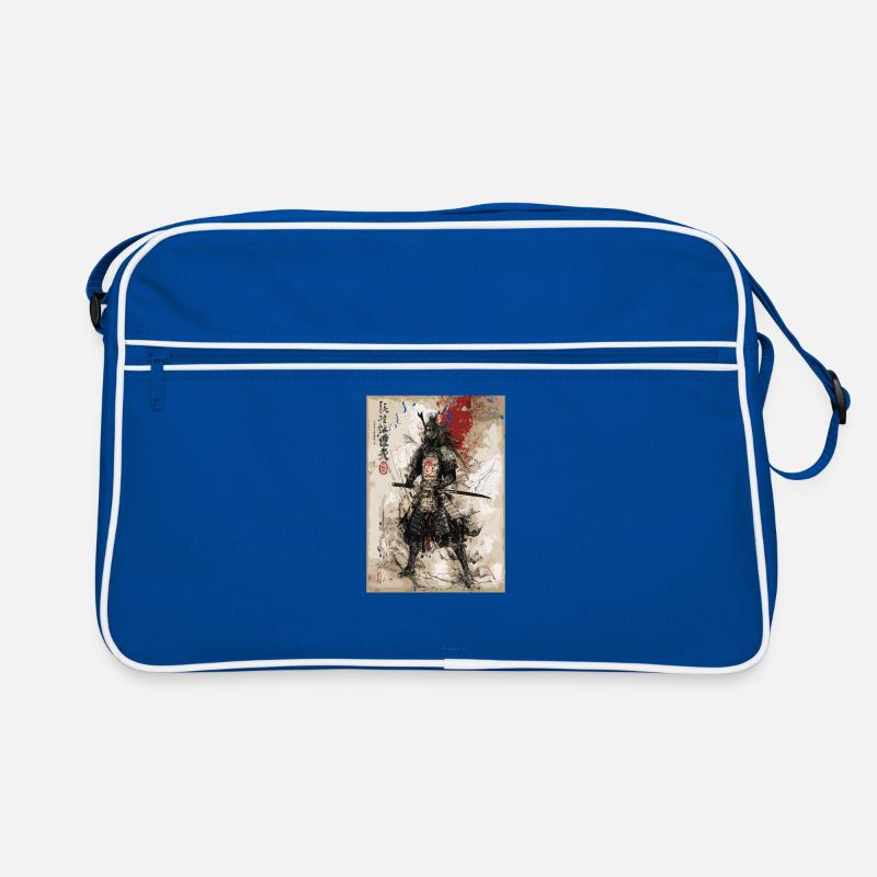 Samurai warriors in traditional armor Retro Bag